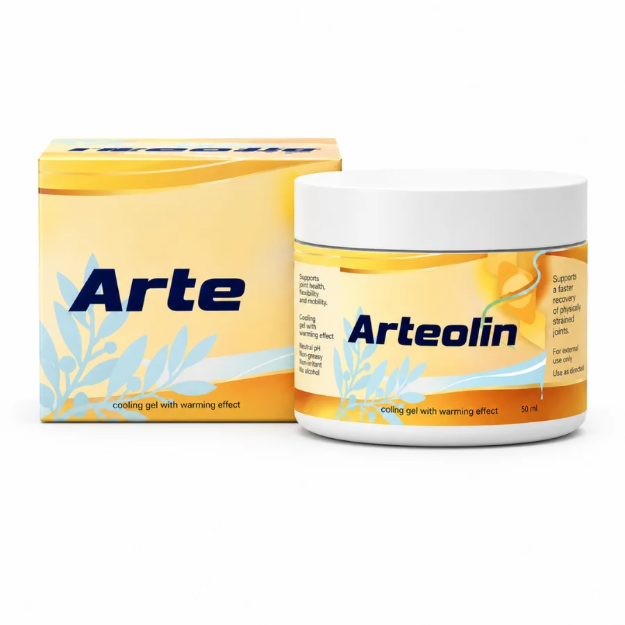 Borcan de 50 ml cu gel cosmetic de încălzire Arteolin